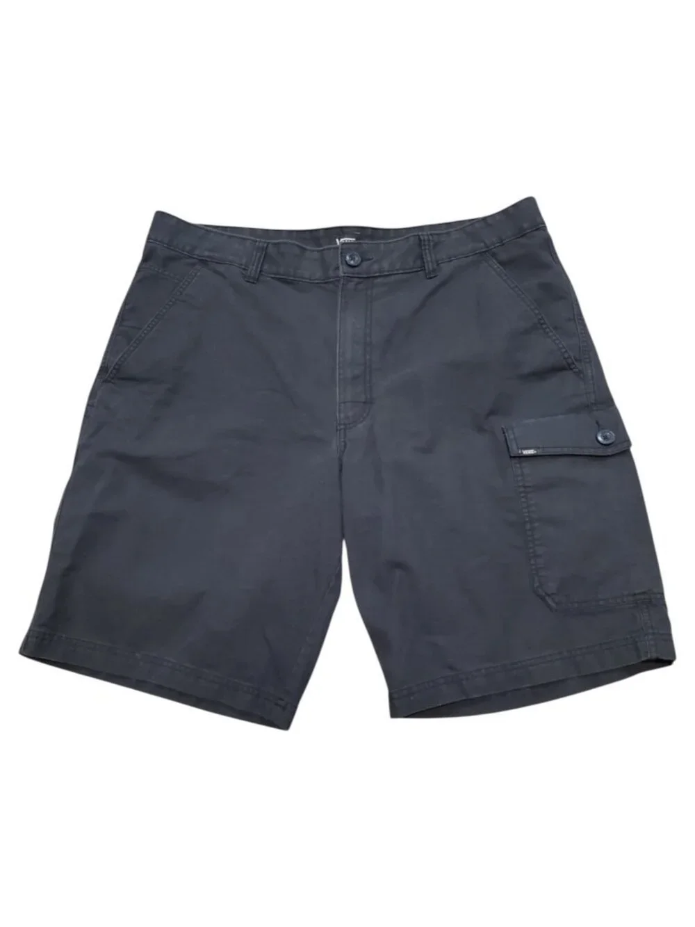 VANS Off The Wall Men's Sz 38 Flat Front Cargo Shorts 100% Cotton in Black